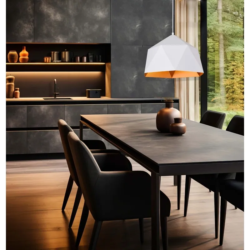 Luminous Facet Geometric Pendant Light