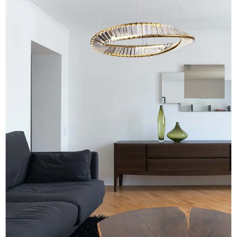 Luxe Halo Crystal Chandelier