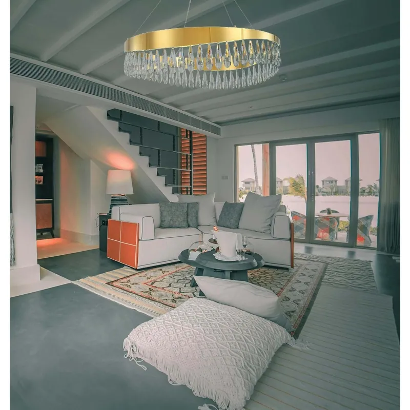 Luxe Halo Crystal Grand Chandelier