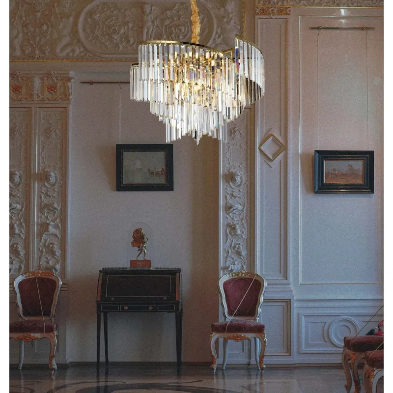 Luxe Raindrop Crystal Chandelier