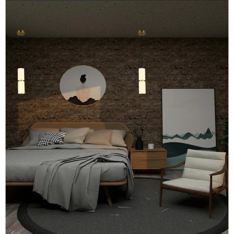 Marble Column Modern LED Pendant Light