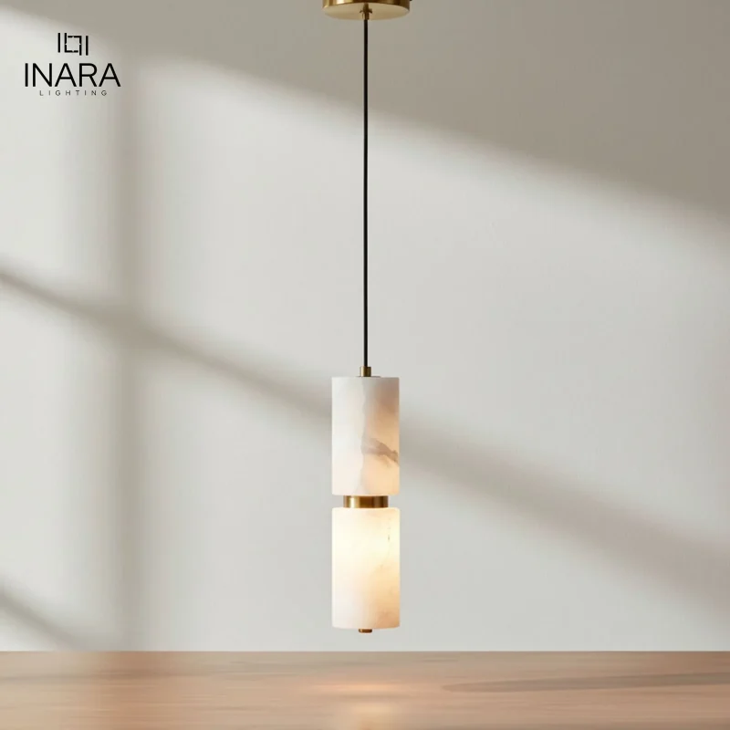 Marble Column Modern LED Pendant Light