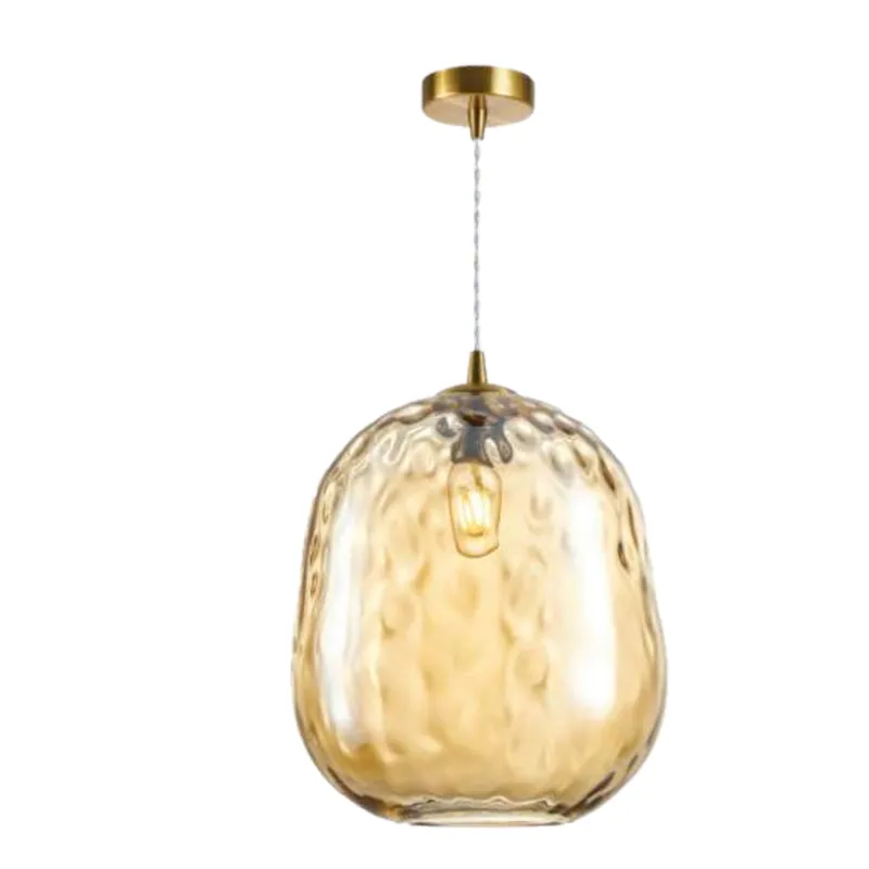 Molten Amber Orb Pendant Light