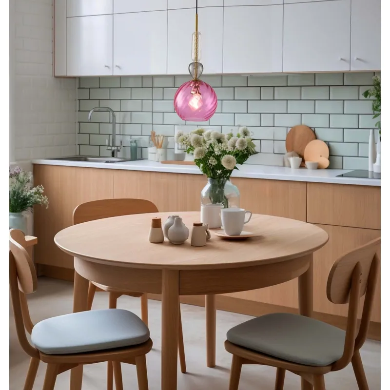 Pink Pearl Drop Pendant Light
