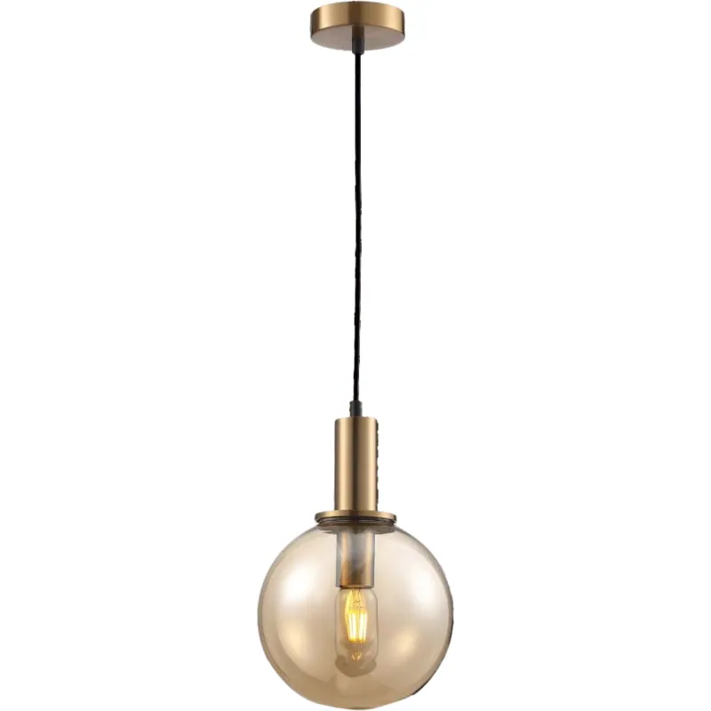 Radiant Amber Sphere Pendant Light