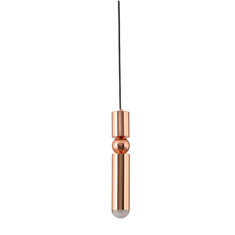 Rose Gold Column Pendant Light