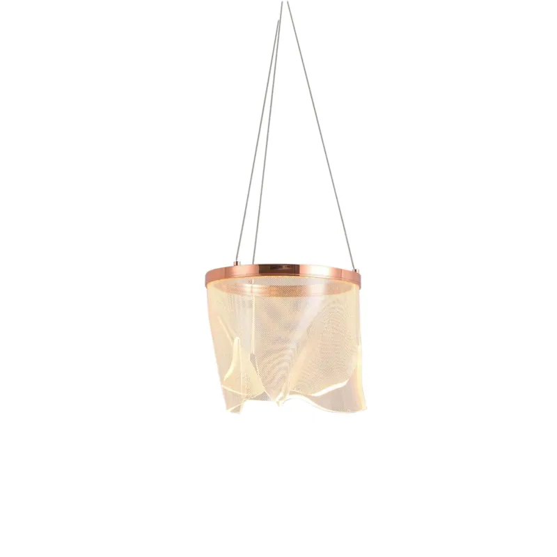 Rose Gold Drape Pendant Light
