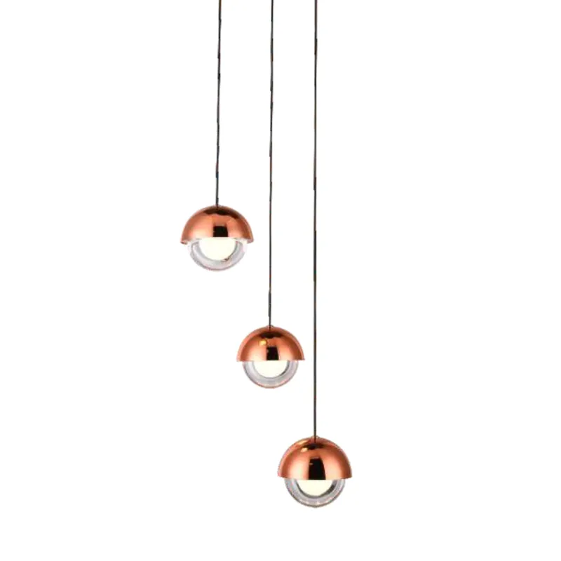 Rose Gold Droplets Cluster Pendant Light