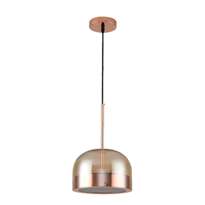 Rose Gold Eclipse Dome Pendant Light