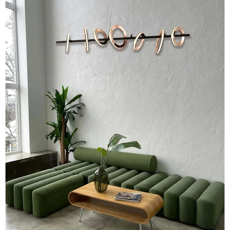 Rose Gold Horizon Flow Wall Light