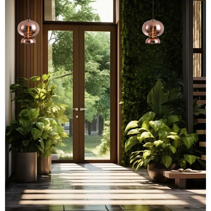 Rose Gold Horizon Orb Pendant Light