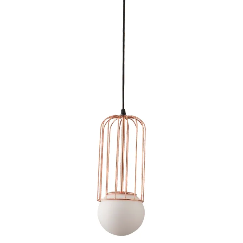 Rose Gold Lantern Pendant Light