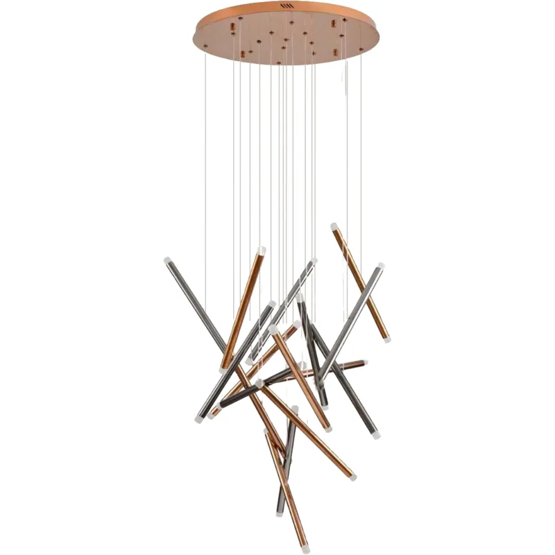 Rose Gold Meteor Shower Cluster Pendant Light
