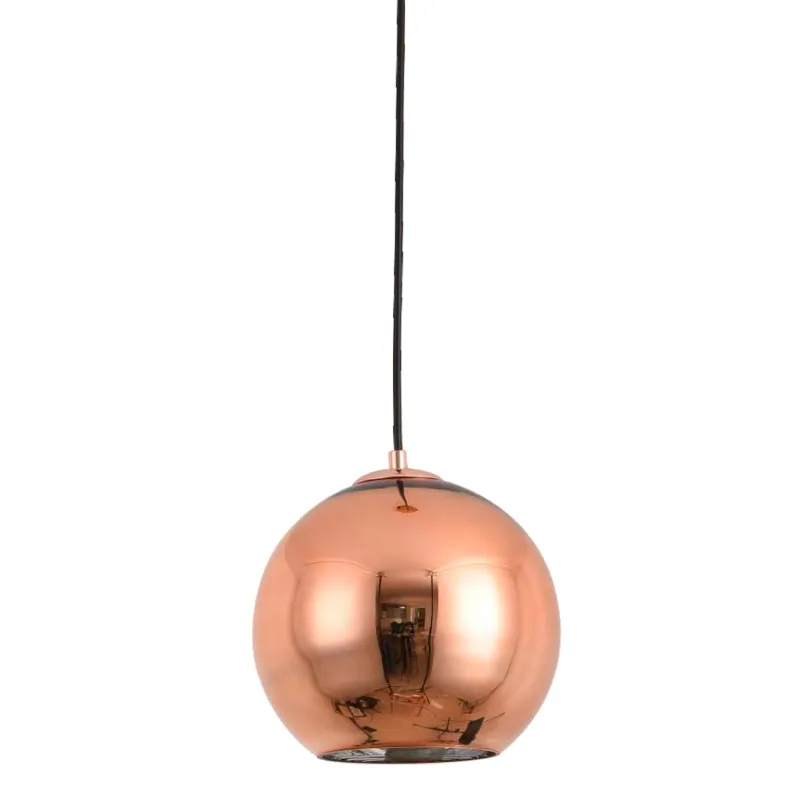 Rose Gold Mirror Orb Pendant Light