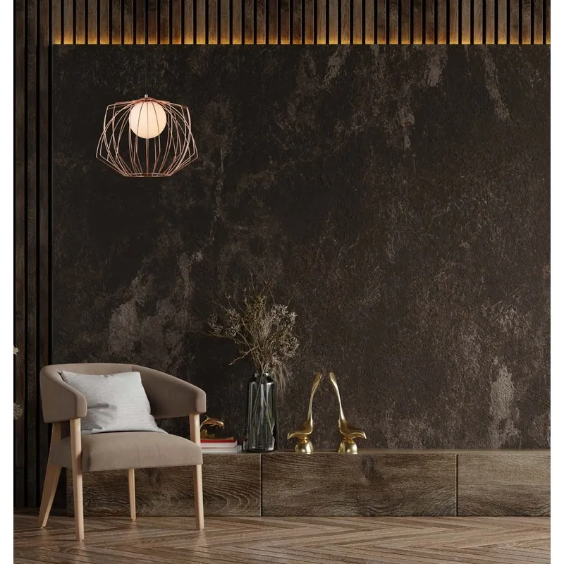 Rose Orb Serenity Metal Cage Pendant Light