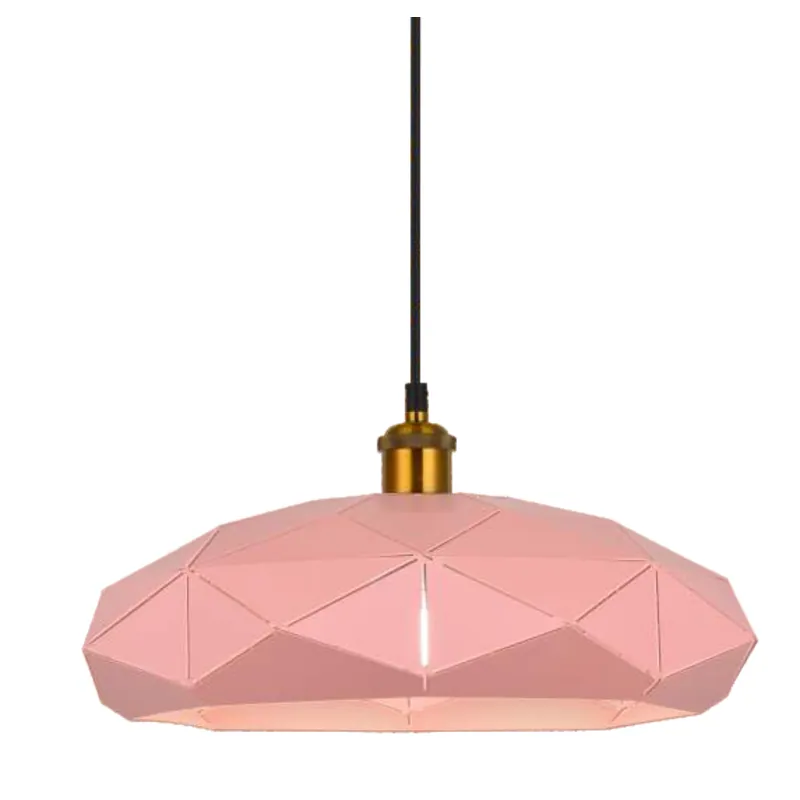 Rose Quartz Geode Pendant Light