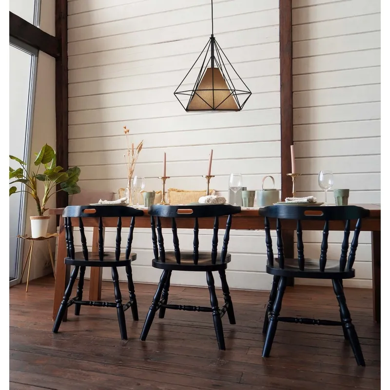 Shadowed Fabric Gem Geometric Pendant Light