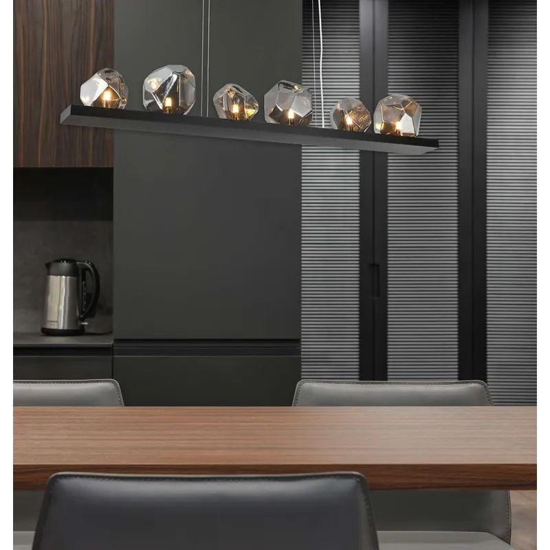 Smoked Diamond Horizon Linear Pendant Light