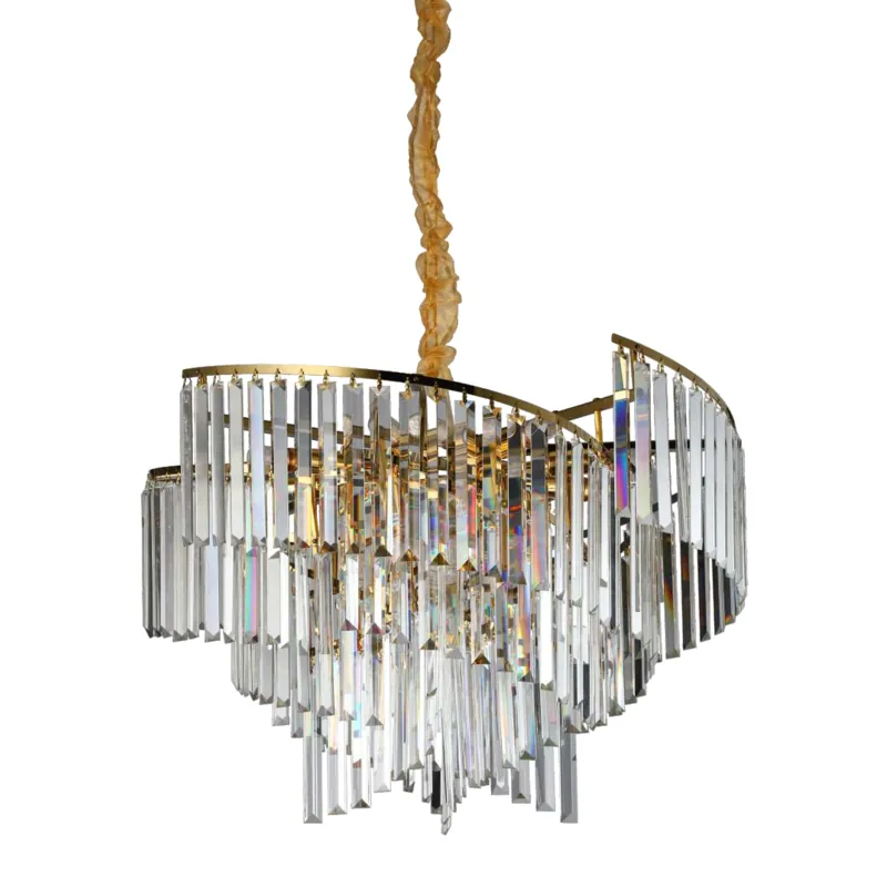 Smokey Crystal Cascade Chandelier