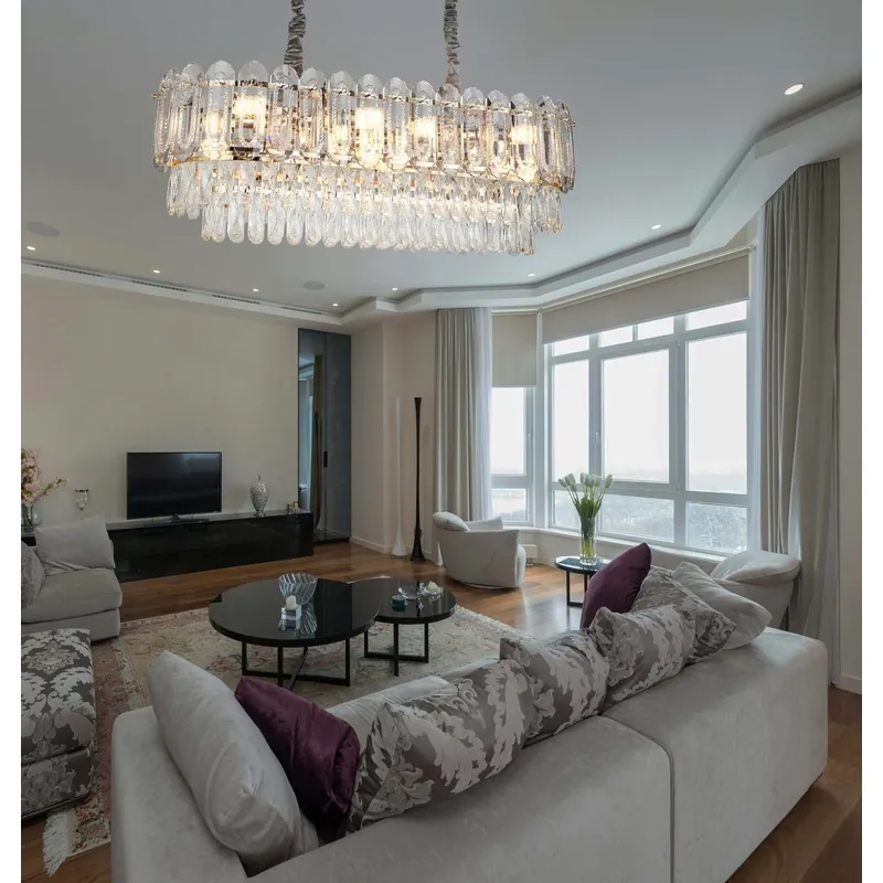 Smokey Crystal Cluster Chandelier