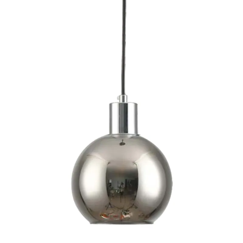 Smokey Mirror Orb Pendant Light