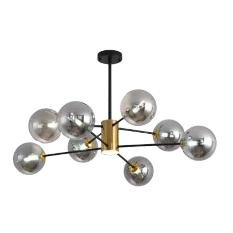 Smokey Orb Cluster LED Chandelier
