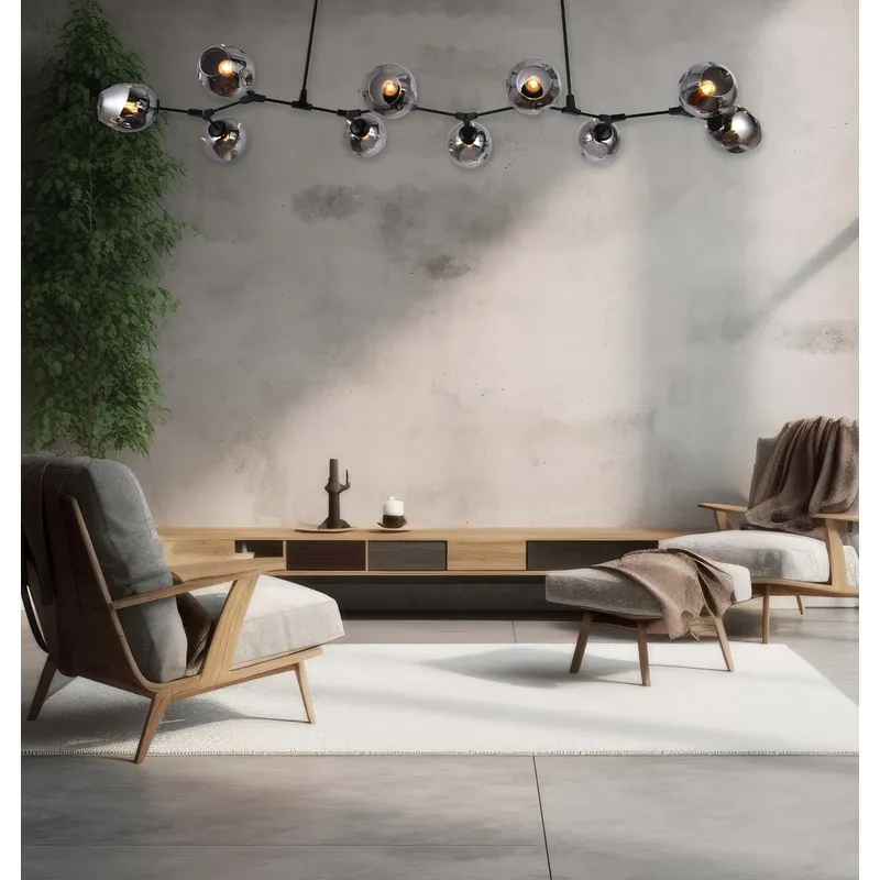 Smokey Starline Horizon Linear Chandelier