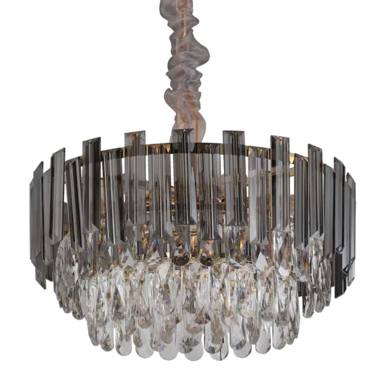 Smoky Crystal Elegance Chandelier