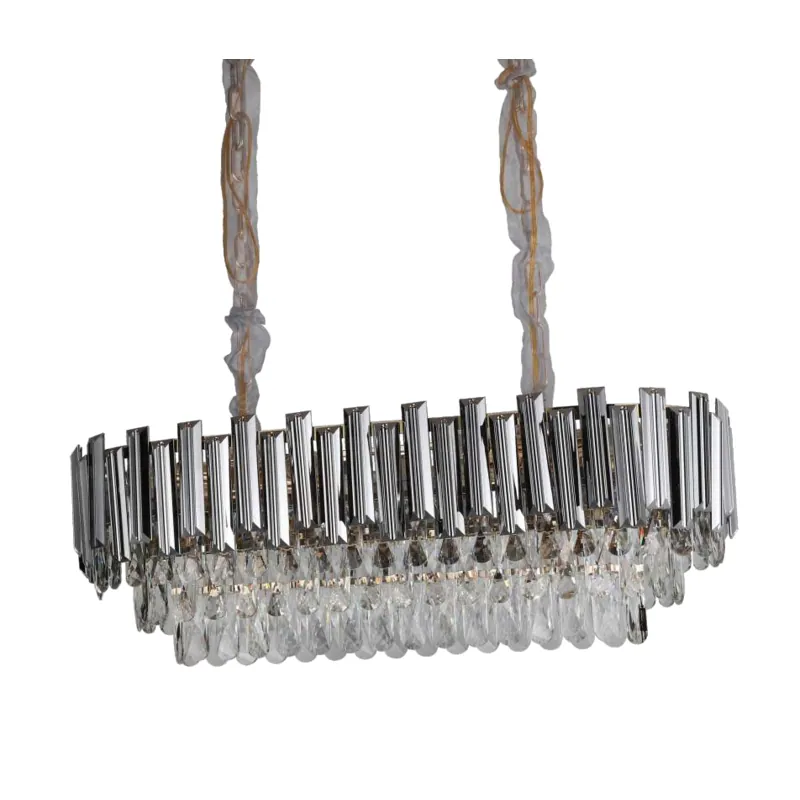 Smoky Elegance Crystal Pendant Chandelier