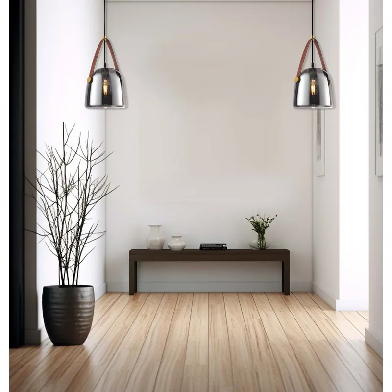 Smoky Strap Glow Pendant Light