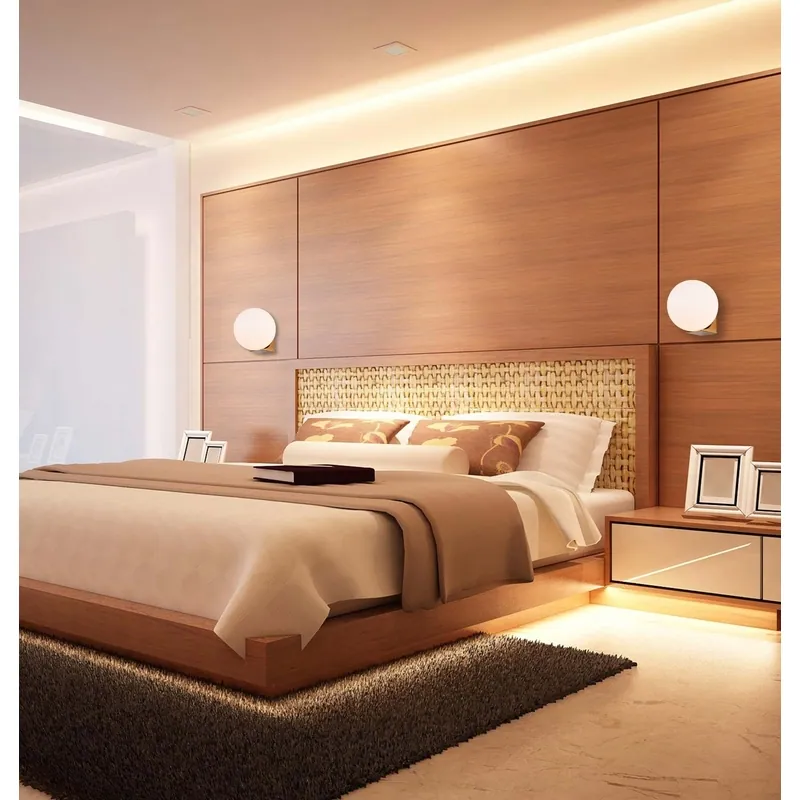 Golden Moon Orb Wall Light