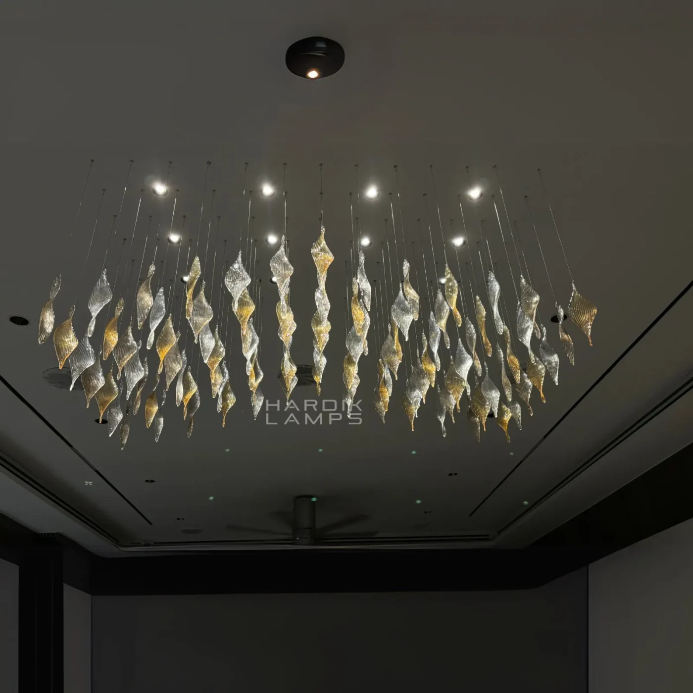 Abstract Twist Chandelier
