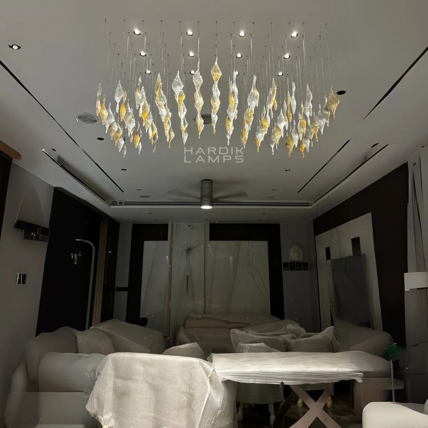 Abstract Twist Chandelier