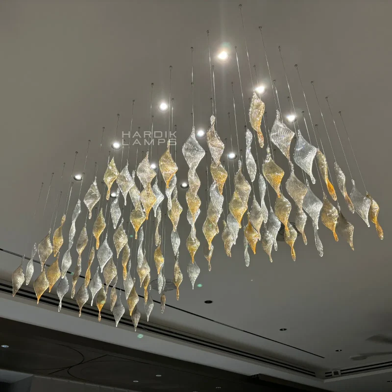 Abstract Twist Chandelier