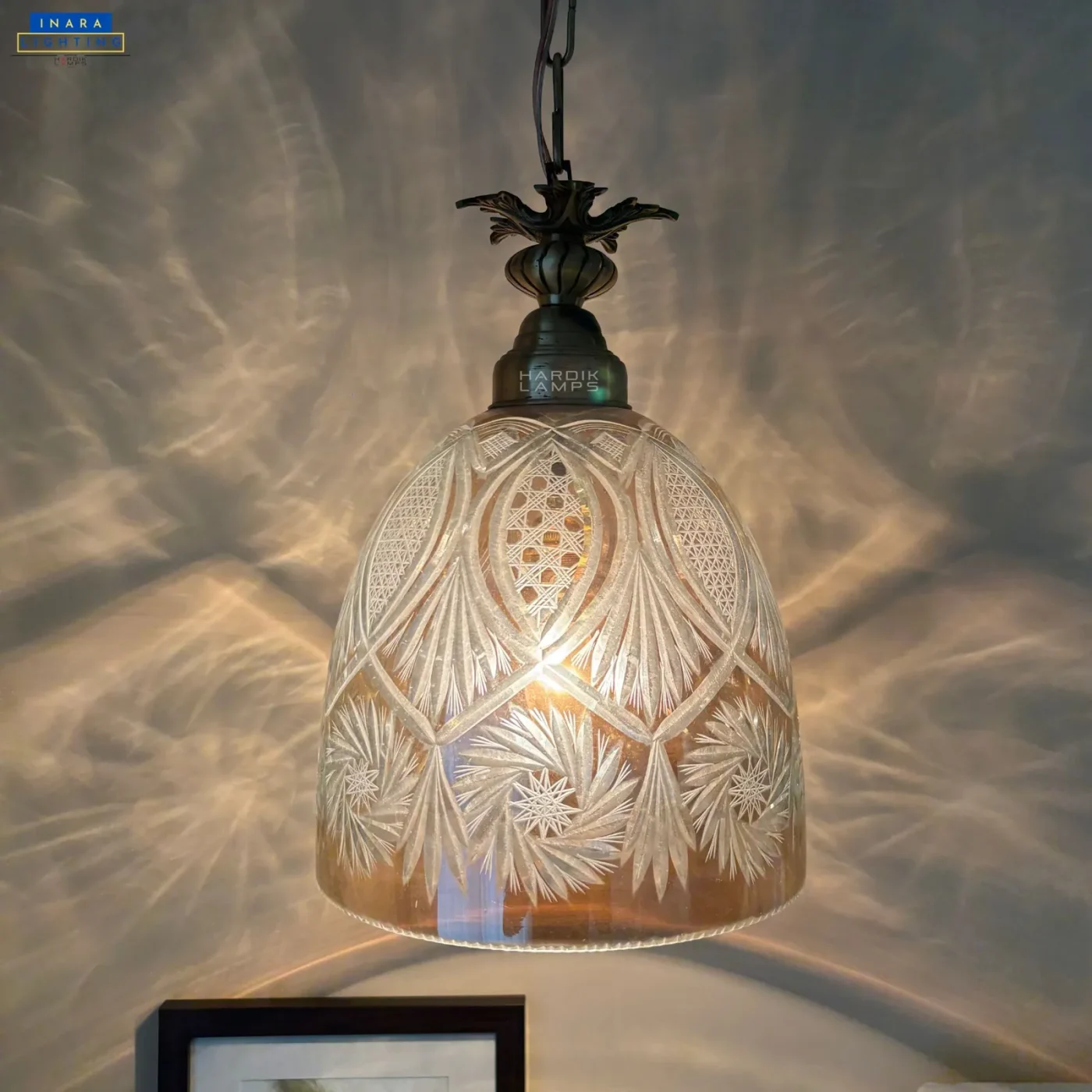 Artisan Cut Glass Pendant Light