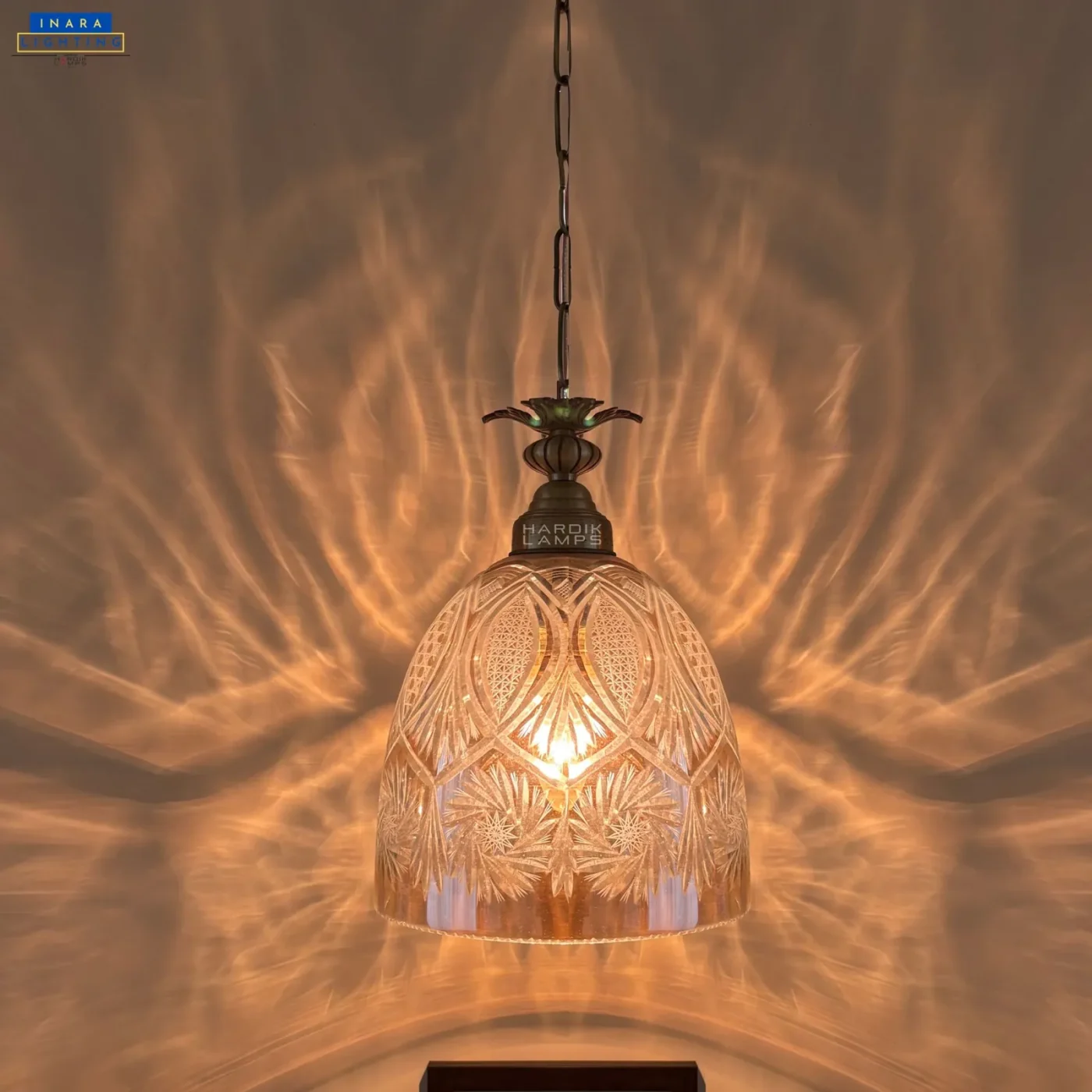Artisan Cut Glass Pendant Light