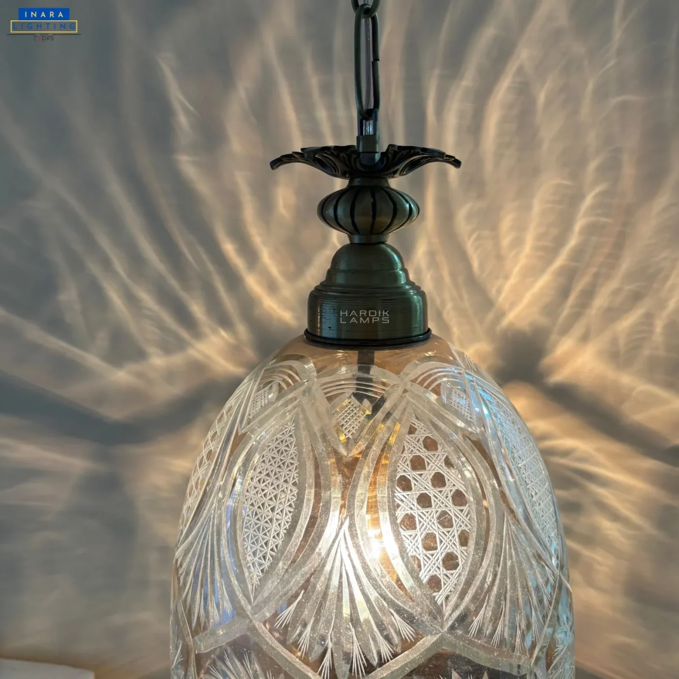 Artisan Cut Glass Pendant Light