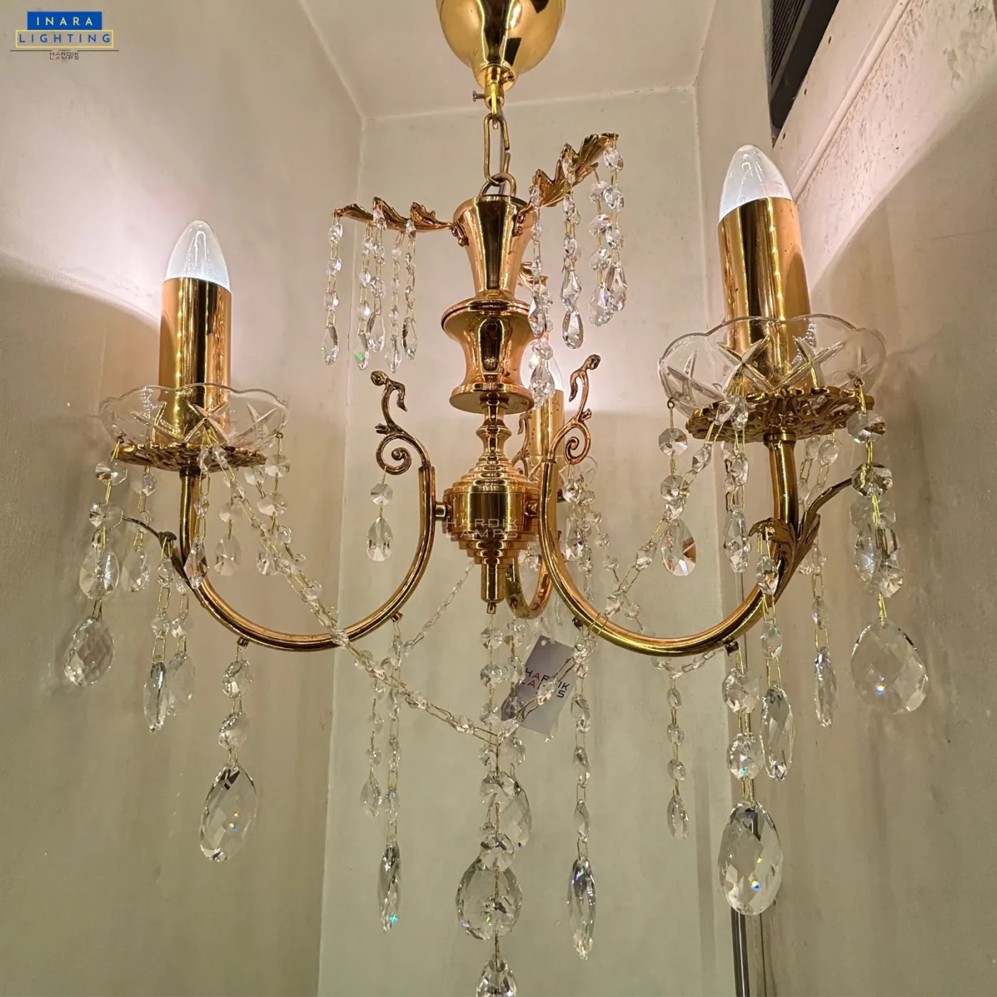 Auric Cascade Brass Chandelier