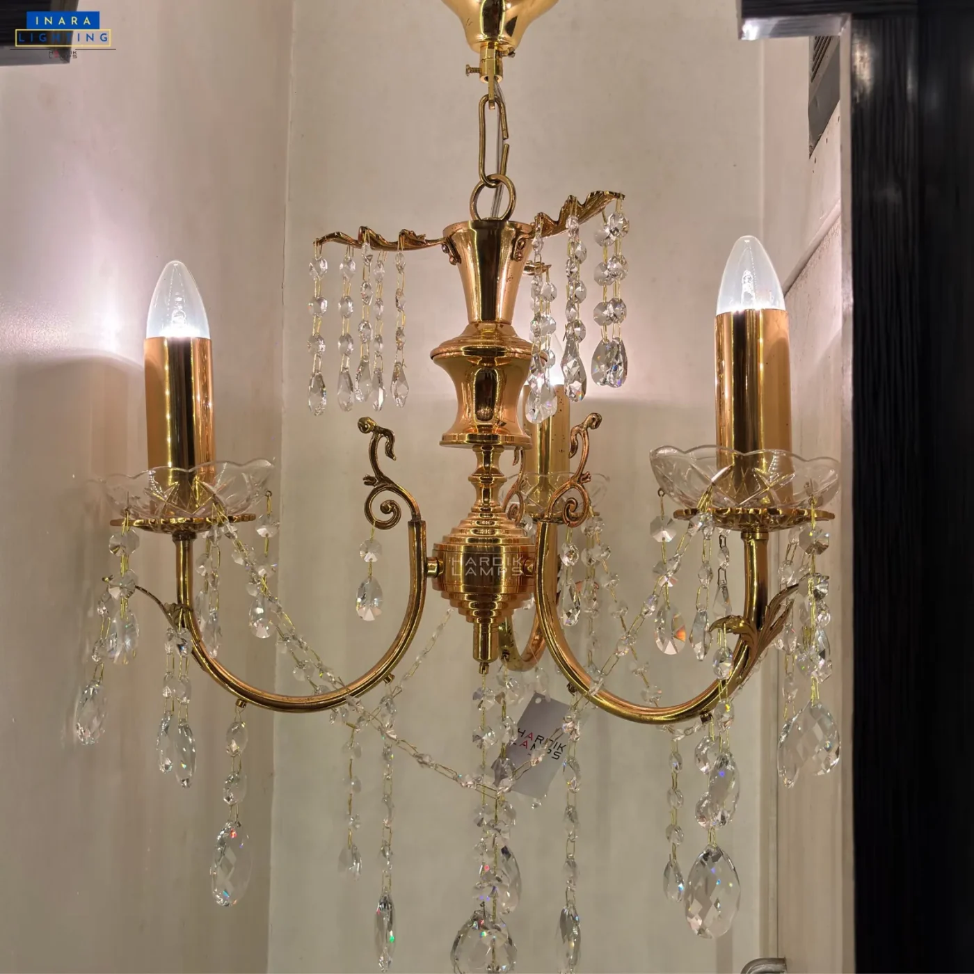 Auric Cascade Brass Chandelier