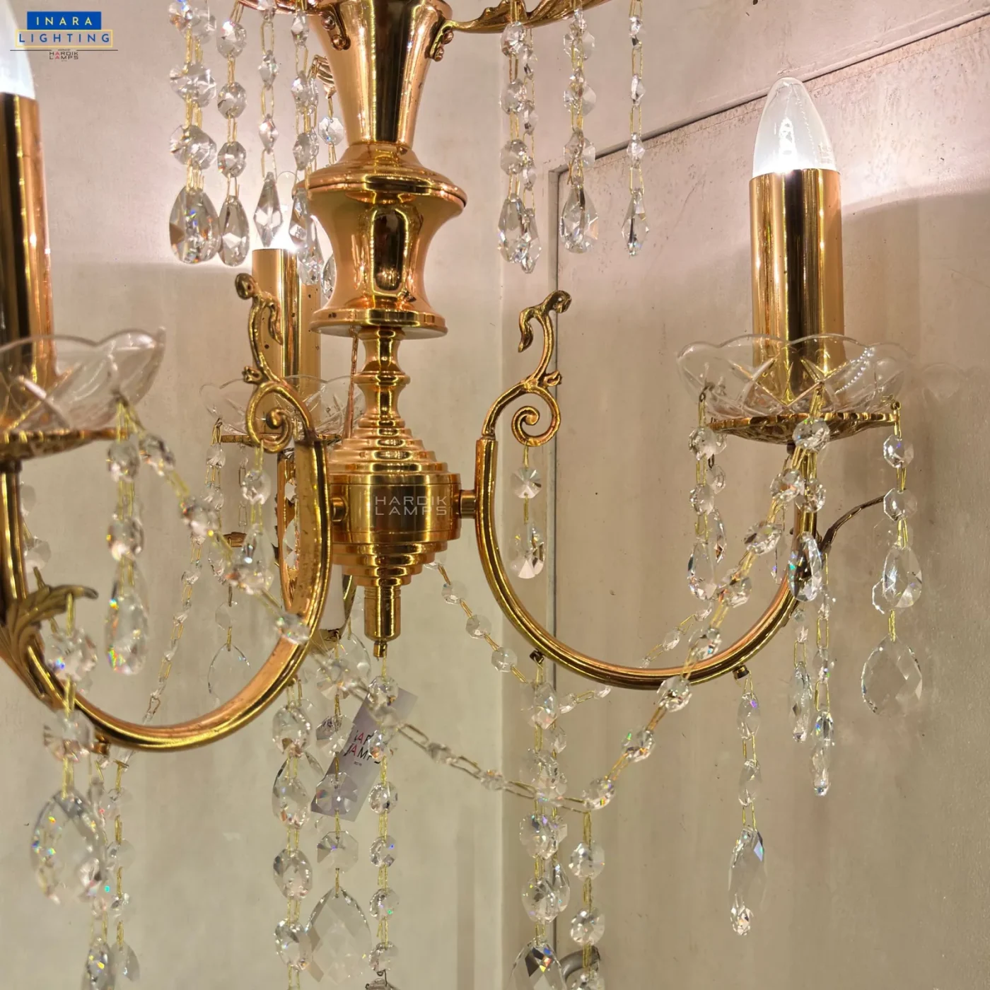 Auric Cascade Brass Chandelier