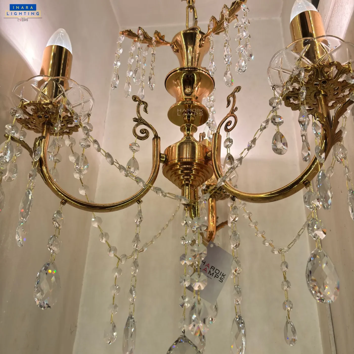 Auric Cascade Brass Chandelier