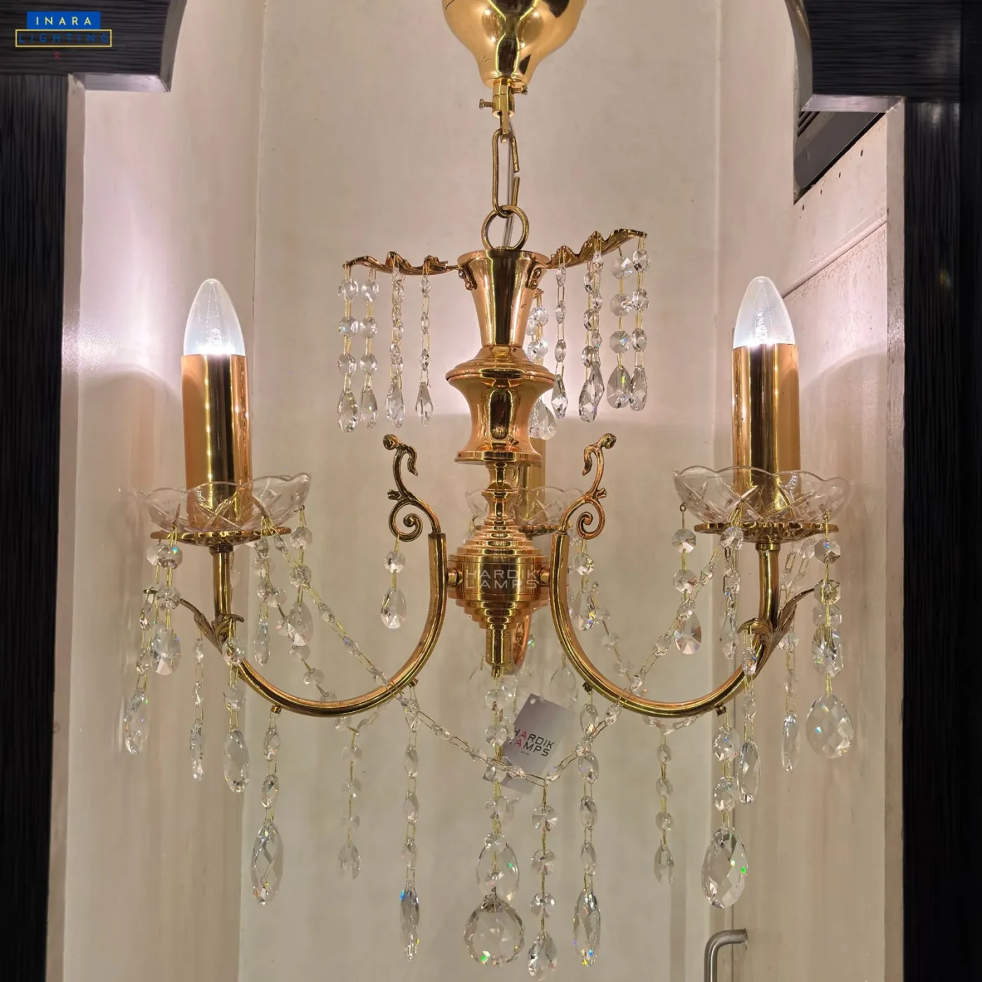 Auric Cascade Brass Chandelier