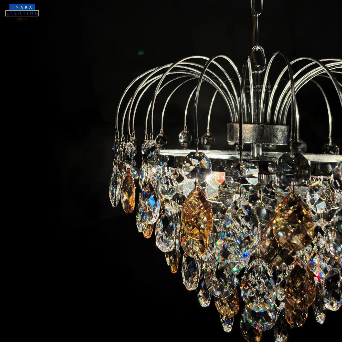 Cognac Cascade Chandelier