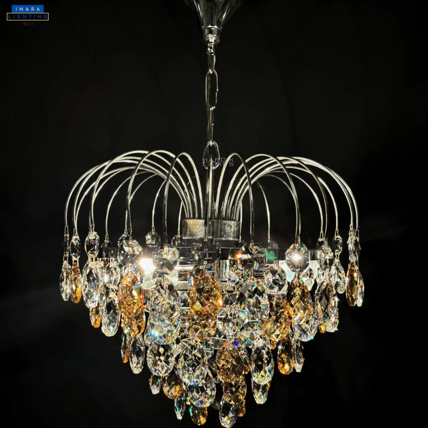 Cognac Cascade Chandelier
