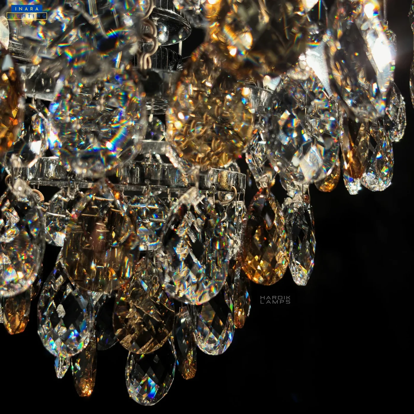 Cognac Cascade Chandelier