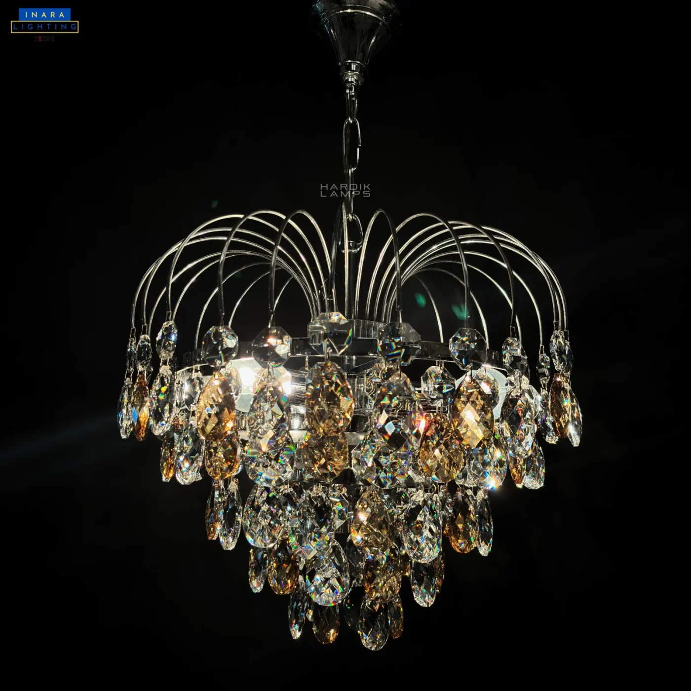 Cognac Cascade Chandelier