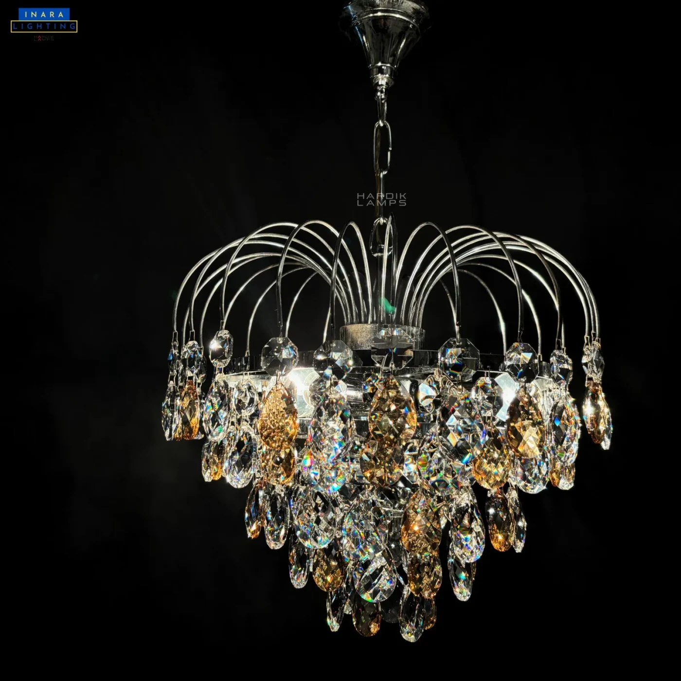 Cognac Cascade Chandelier