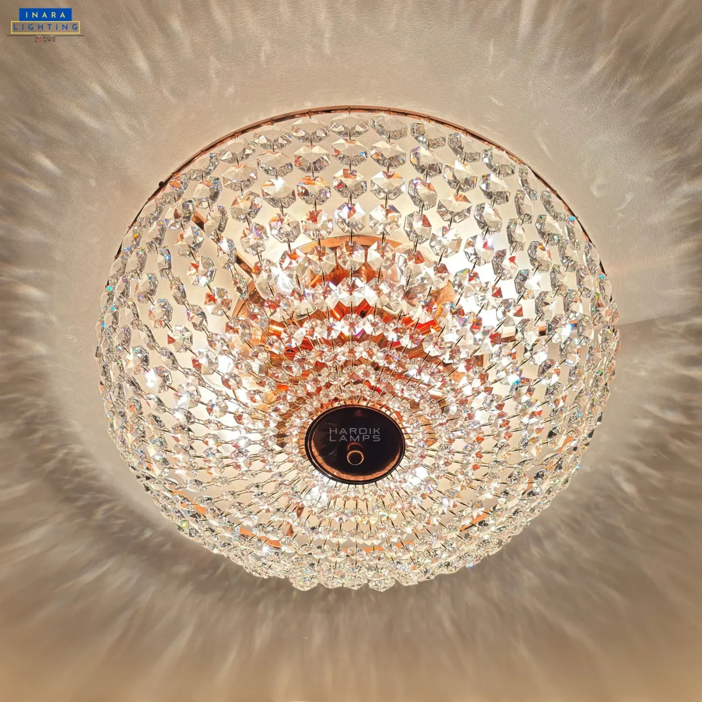 Essence Flushmount Rose Gold Chandelier