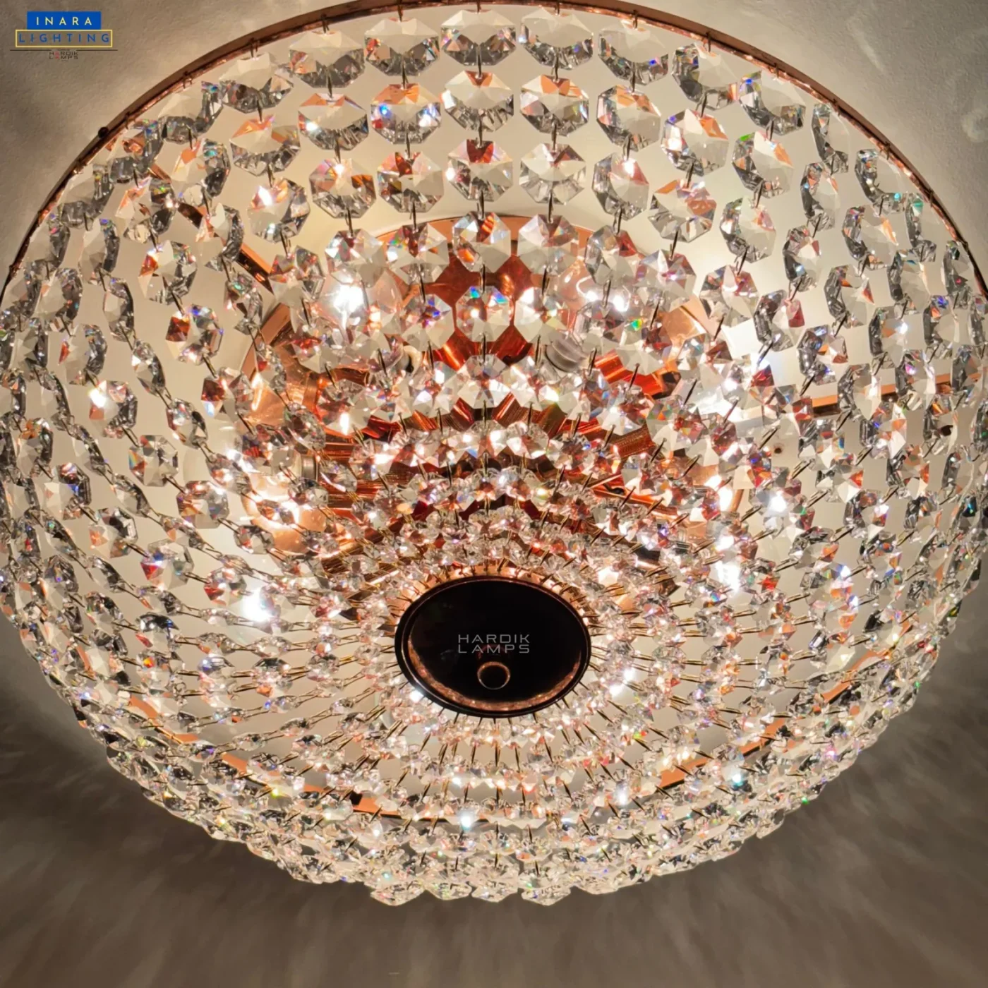 Essence Flushmount Rose Gold Chandelier