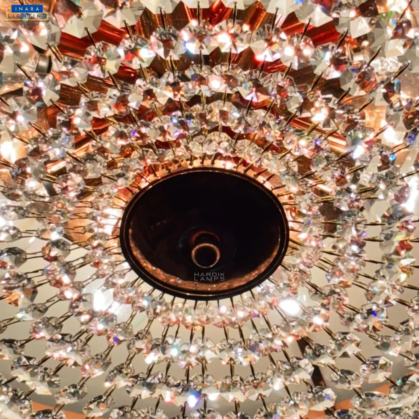 Essence Flushmount Rose Gold Chandelier